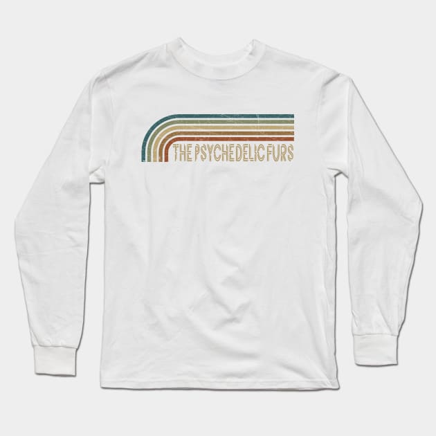 The Psychedelic Furs Retro Stripes Long Sleeve T-Shirt by paintallday